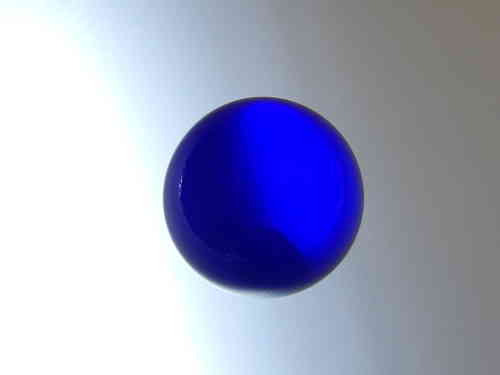 SCHÄFER GLAS SHOP Glaskugel ohne Loch ca. 25 mm, poliert, rundgeschliffen, safir blau