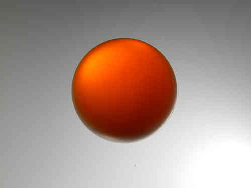 SCHÄFER GLAS SHOP 2er Set Glaskugel ohne Loch ca. 20 mm, poliert, nicht rundgeschliffen, orange