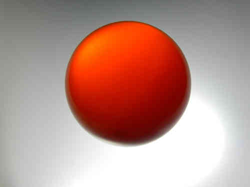 SCHÄFER GLAS SHOP Glaskugel ohne Loch ca. 30 mm, poliert, rundgeschliffen, orange