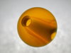SCHÄFER GLAS SHOP Glaskugel ca. 50 mm mit Durchgangsloch, poliert, rundgeschliffen, gelb