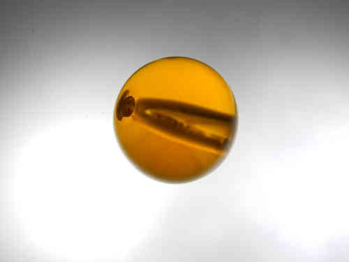 SCHÄFER GLAS SHOP 2er-Set Glaskugel ca. 20 mm mit Durchgangsloch, poliert, rundgeschliffen, gelb