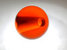SCHÄFER GLAS SHOP Glaskugel ca. 30 mm mit Durchgangsloch, poliert, rundgeschliffen, orange