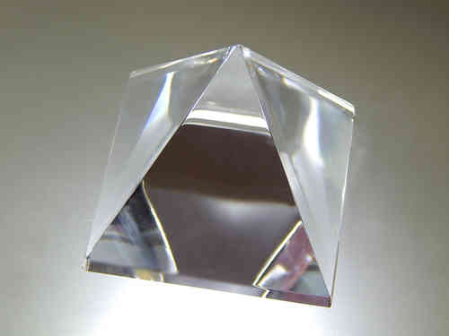 SCHÄFER GLAS SHOP Glaspyramide 25x25 mm, kristall, Boden geschliffen