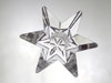 Kerzenständer Stern, kristall klar, ca. 70 mm, 20,5 mm hoch für Kerzen mit Durchmesser von ca. 15 mm
