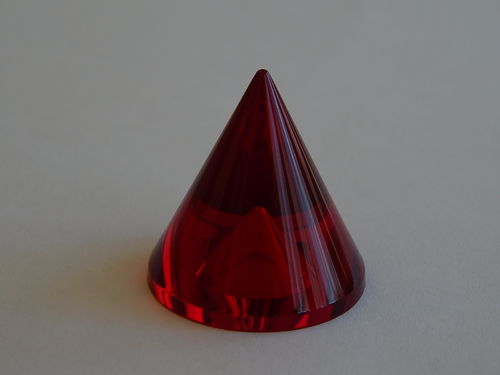 SCHÄFER GLAS SHOP Glaskegel mit kleinem Innenkegel, ca. 26 mm rot